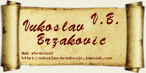 Vukoslav Brzaković vizit kartica